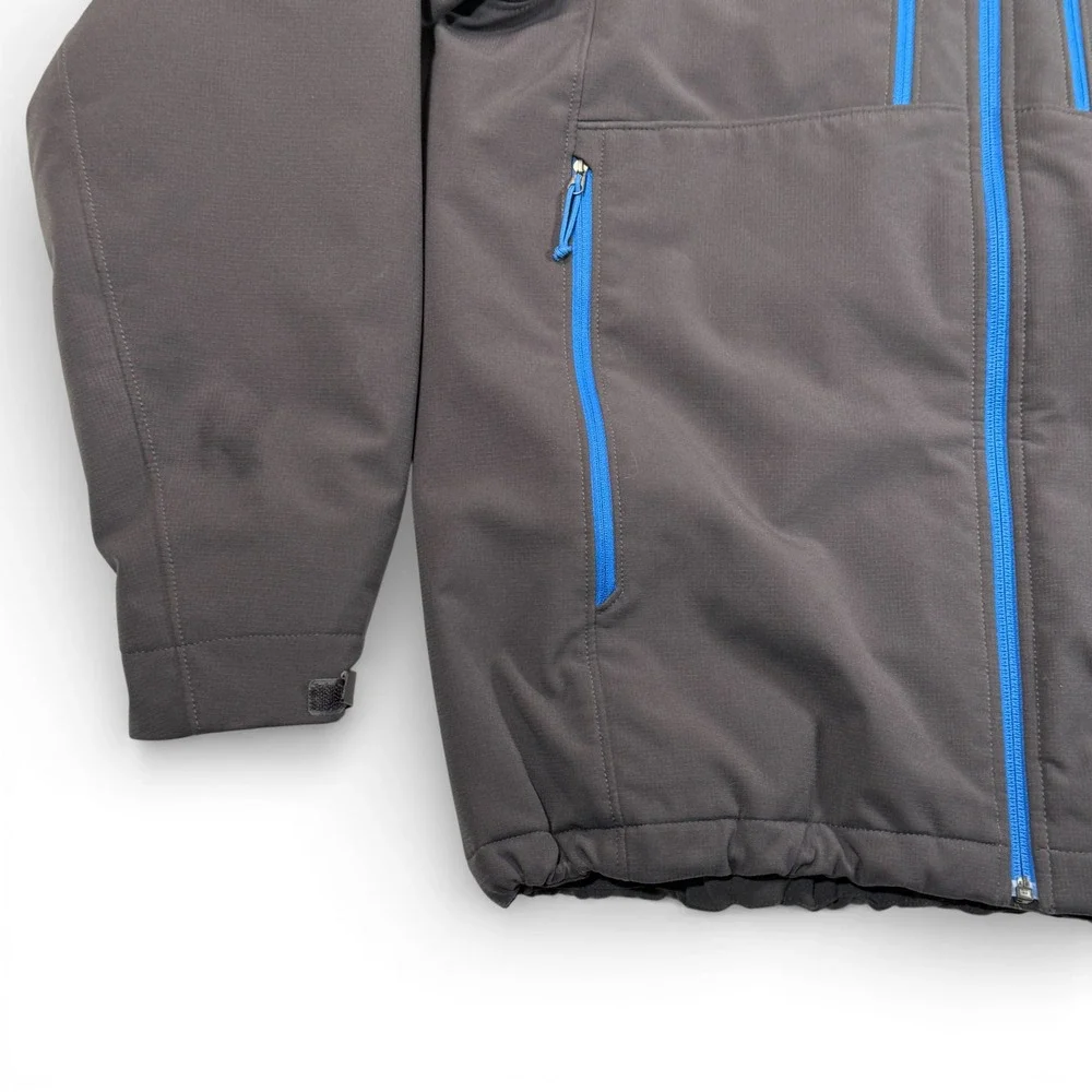 The North Face Apex Elevation Jacket Mens Medium Grey Hooded Insulated Windproof